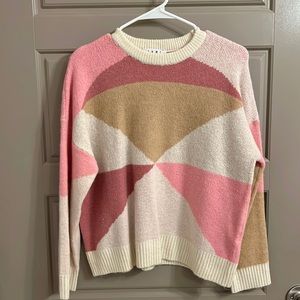 THML Pink color block sweater